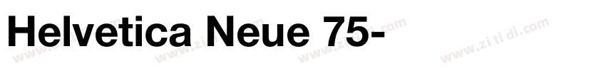 Helvetica Neue 75字体转换